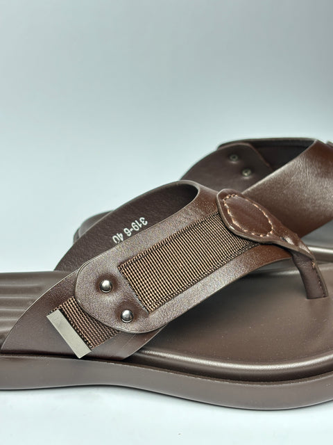 Crocodile Heritage Brown Artisan Flip Flops 57-1