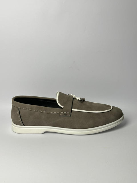 Men’s Suede Slip-On Loafers – Grey 340-15