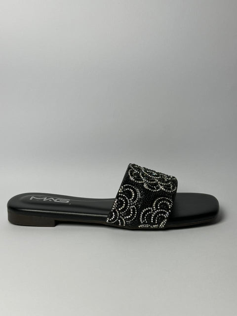 Midnight Bloom Embellished Slides 69-2